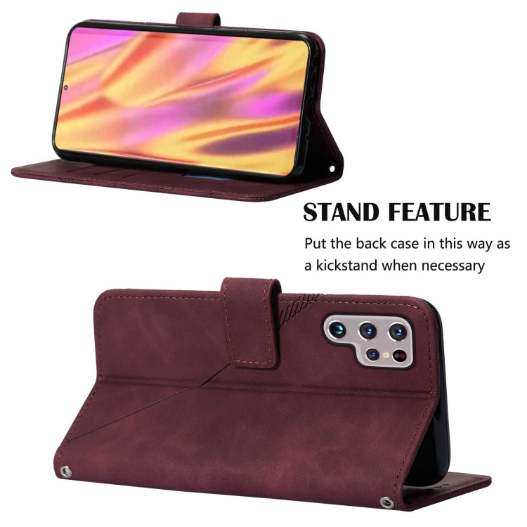 For Samsung Galaxy S22 Ultra 5G Crossbody 3D Embossed Flip Leather Phone Case