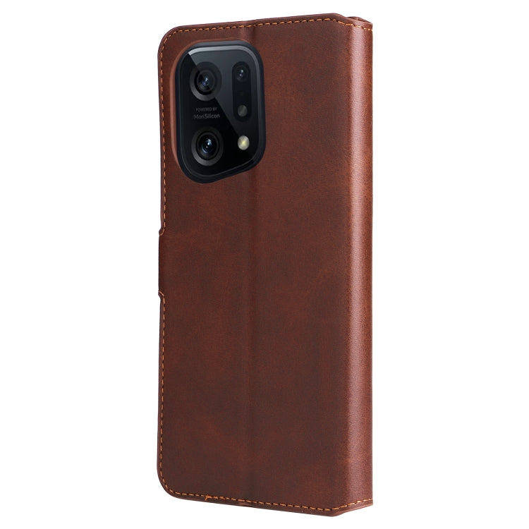 For OPPO Find X5 Classic Calf Texture PU + TPU Horizontal Flip Leather Case