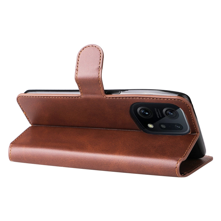 For OPPO Find X5 Classic Calf Texture PU + TPU Horizontal Flip Leather Case