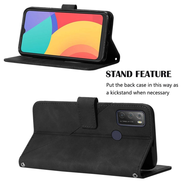 For Alcatel 1S / 3L 2021 Crossbody 3D Embossed Flip Leather Phone Case