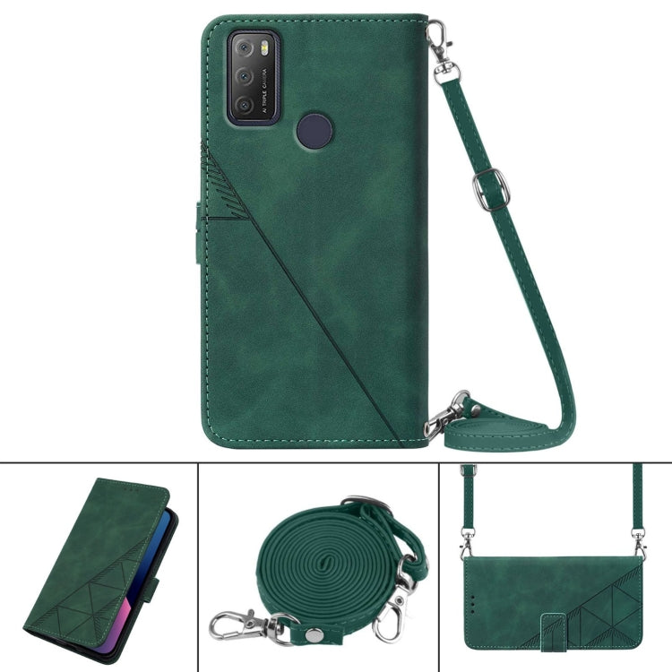 For Alcatel 1S / 3L 2021 Crossbody 3D Embossed Flip Leather Phone Case