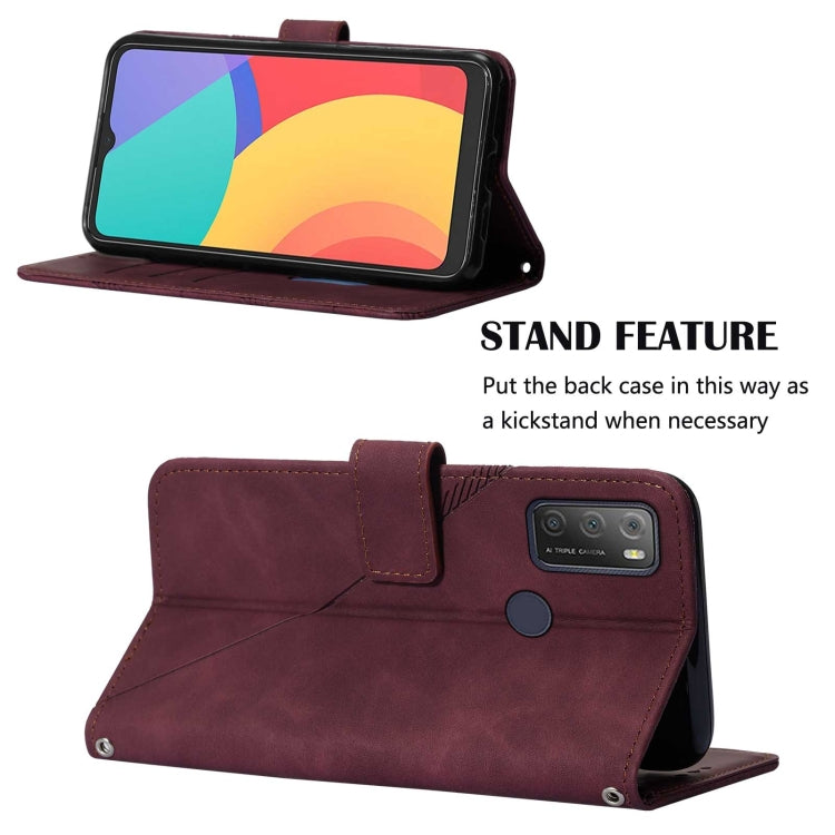 For Alcatel 1S / 3L 2021 Crossbody 3D Embossed Flip Leather Phone Case