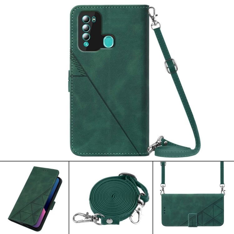 For Itel S16 Pro Crossbody 3D Embossed Flip Leather Phone Case