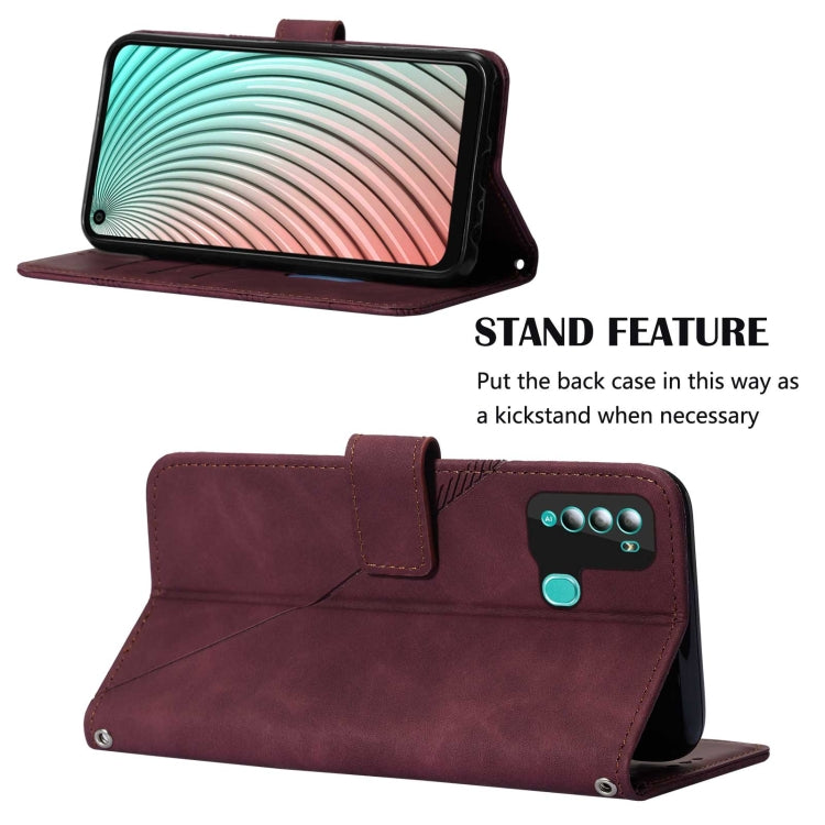 For Itel S16 Pro Crossbody 3D Embossed Flip Leather Phone Case