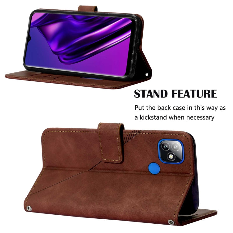 For Itel P36 Crossbody 3D Embossed Flip Leather Phone Case