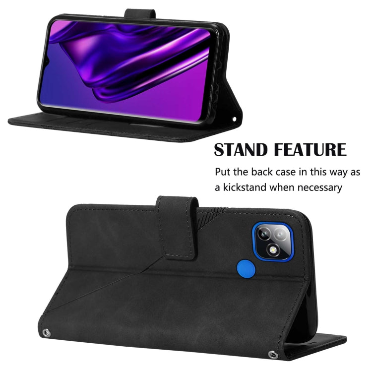 For Itel P36 Crossbody 3D Embossed Flip Leather Phone Case