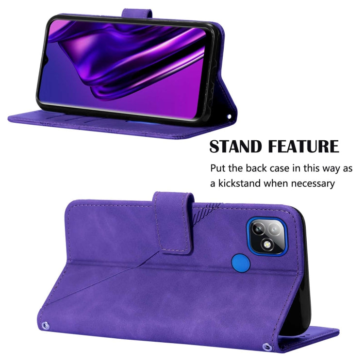 For Itel P36 Crossbody 3D Embossed Flip Leather Phone Case