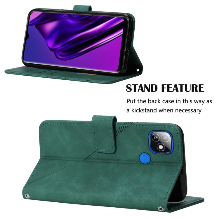 For Itel P36 Crossbody 3D Embossed Flip Leather Phone Case