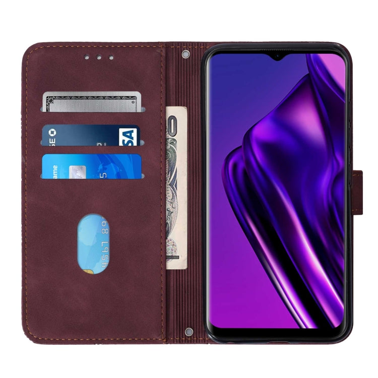 For Itel P36 Crossbody 3D Embossed Flip Leather Phone Case