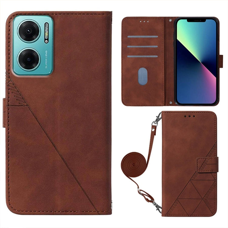 For Xiaomi Redmi 10 Prime / Note 11E Crossbody 3D Embossed Flip Leather Phone Case