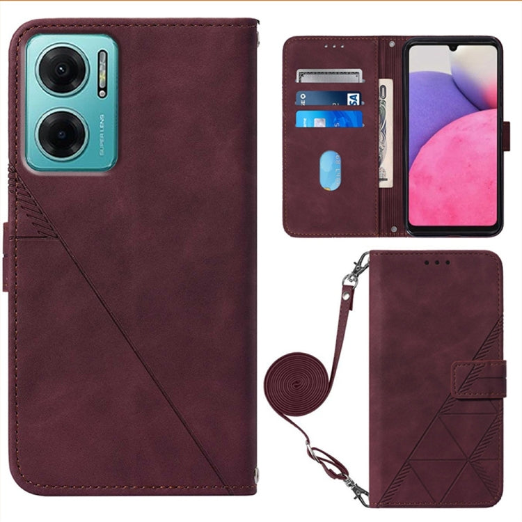 For Xiaomi Redmi 10 Prime / Note 11E Crossbody 3D Embossed Flip Leather Phone Case