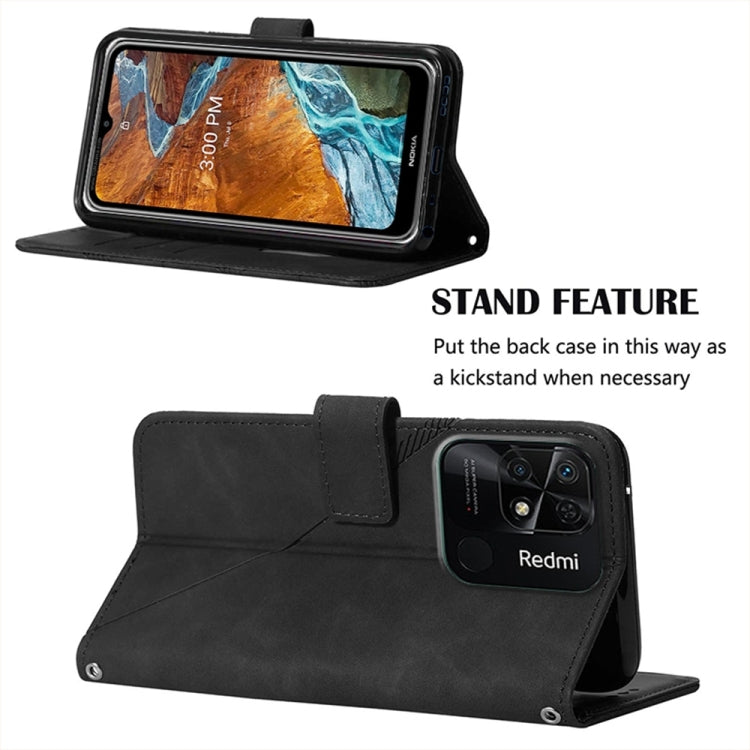 For Xiaomi Redmi 10C 4G Foreign/10 Indian Crossbody 3D Embossed Flip Leather Phone Case