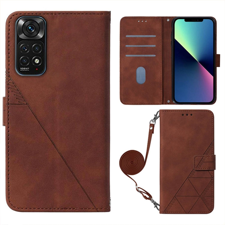 For Xiaomi Redmi Note 11S/Note 11 4G Foreign Crossbody 3D Embossed Flip Leather Phone Case