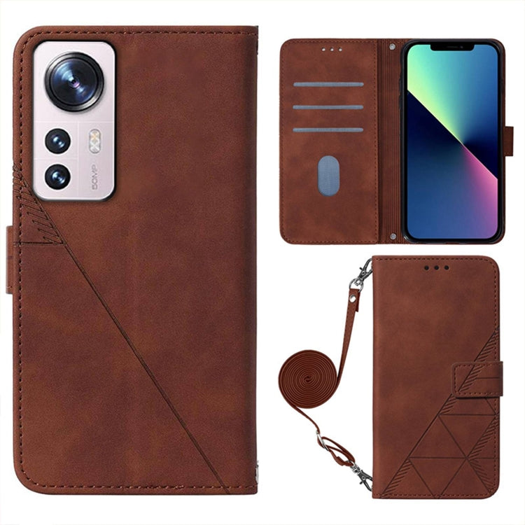 For Xiaomi 12 Crossbody 3D Embossed Flip Leather Phone Case