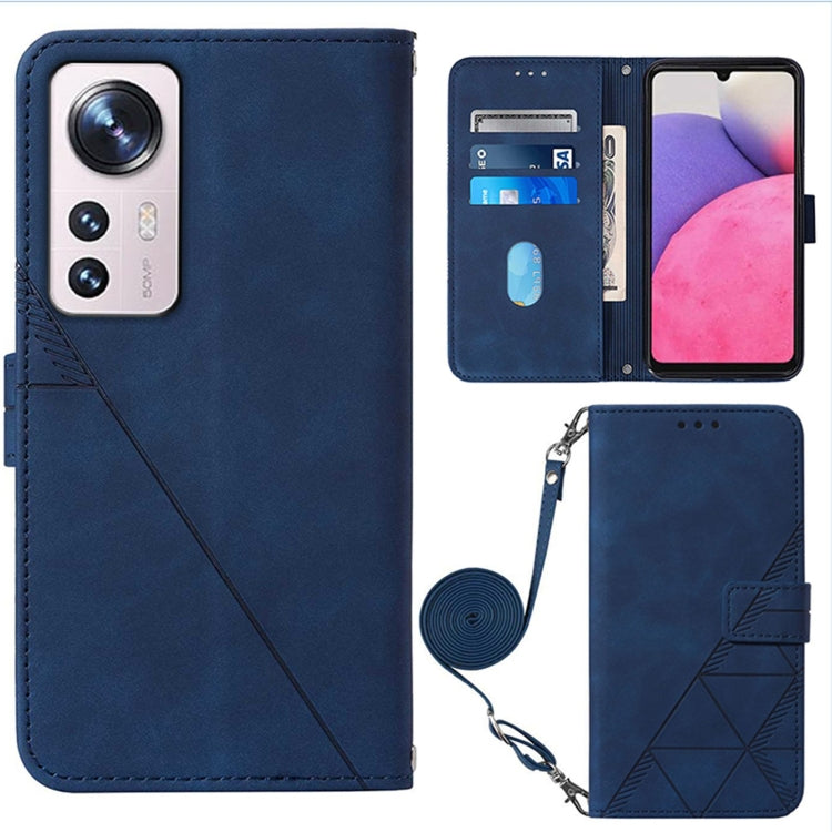 For Xiaomi 12 Pro Crossbody 3D Embossed Flip Leather Phone Case