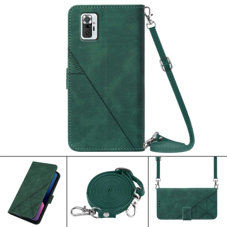 For Xiaomi Redmi Note 10 Pro/10 Pro Max Crossbody 3D Embossed Flip Leather Phone Case