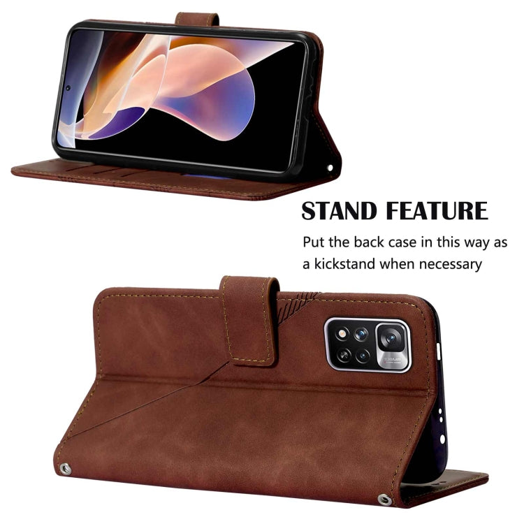 For Xiaomi Redmi Note 11 Pro+ Crossbody 3D Embossed Flip Leather Phone Case