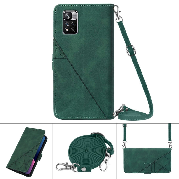 For Xiaomi Redmi Note 11 Pro+ Crossbody 3D Embossed Flip Leather Phone Case
