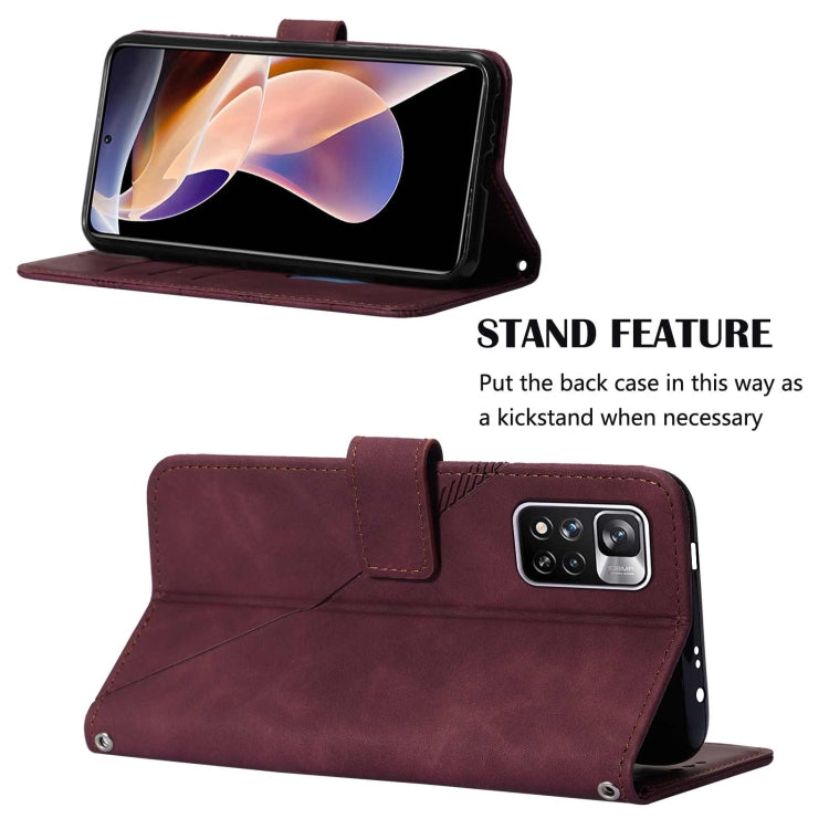 For Xiaomi Redmi Note 11 Pro+ Crossbody 3D Embossed Flip Leather Phone Case