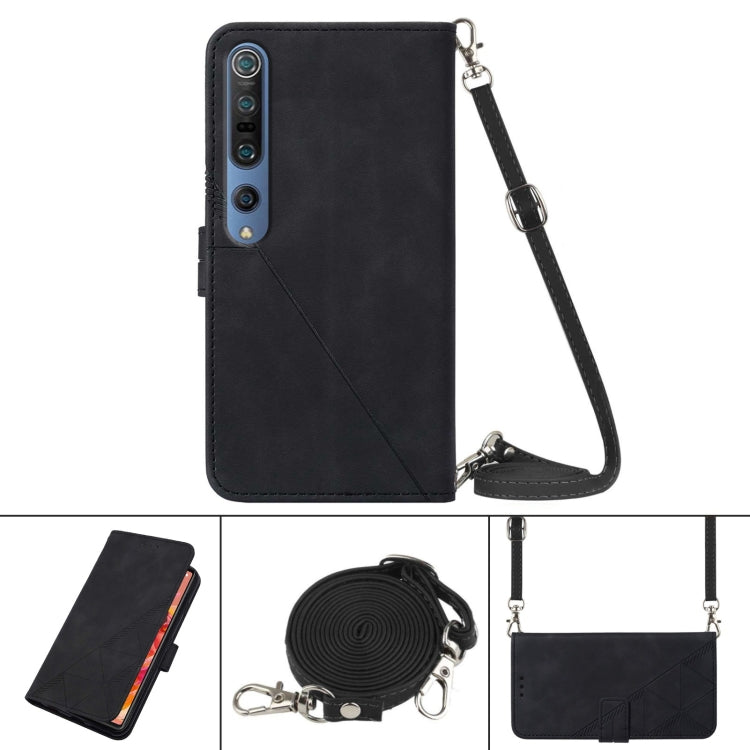 For Xiaomi Mi 10 5G / 10 Pro 5G Crossbody 3D Embossed Flip Leather Phone Case