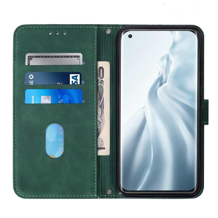 For Xiaomi Mi 11 Crossbody 3D Embossed Flip Leather Phone Case