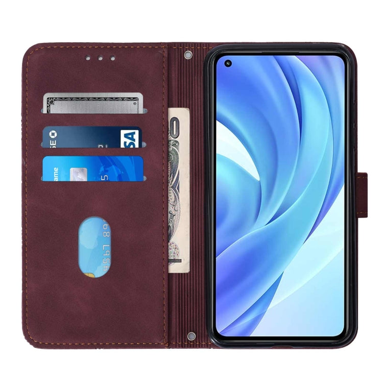 For Xiaomi Mi 11 Lite Crossbody 3D Embossed Flip Leather Phone Case