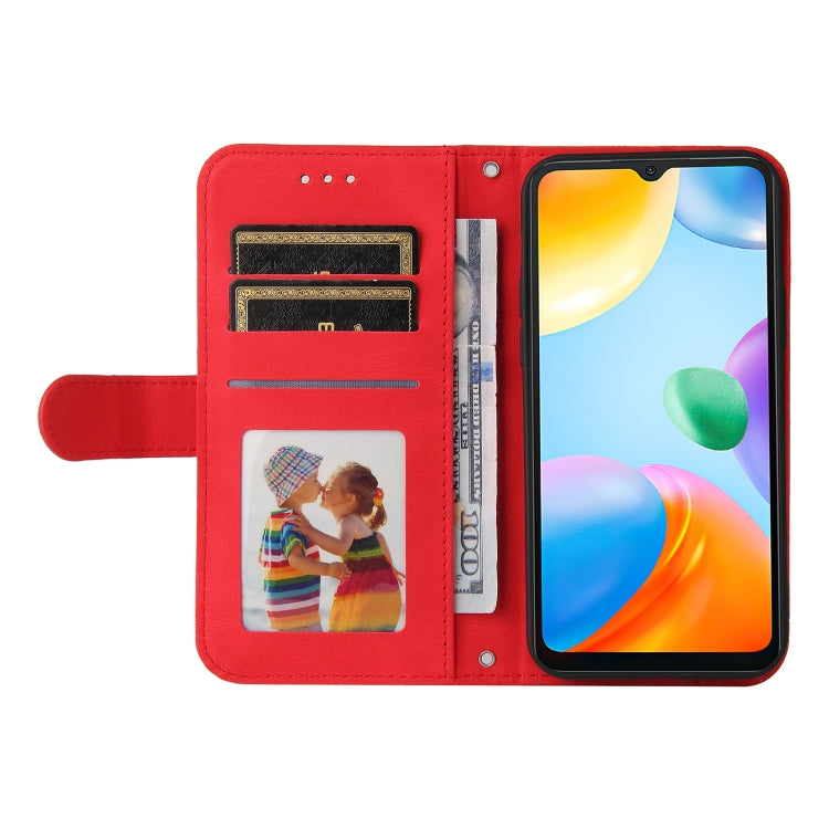 For Xiaomi Redmi 10C 4G / Redmi 10 India Version Skin Feel Life Tree Metal Button Leather Phone Case