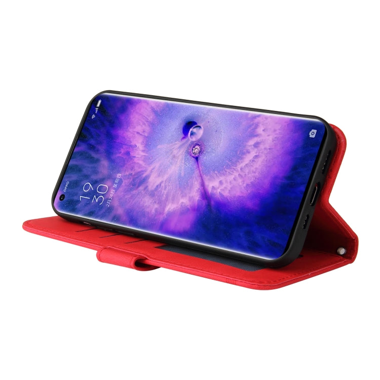 For OPPO Find X5 Pro Skin Feel Life Tree Metal Button Leather Phone Case