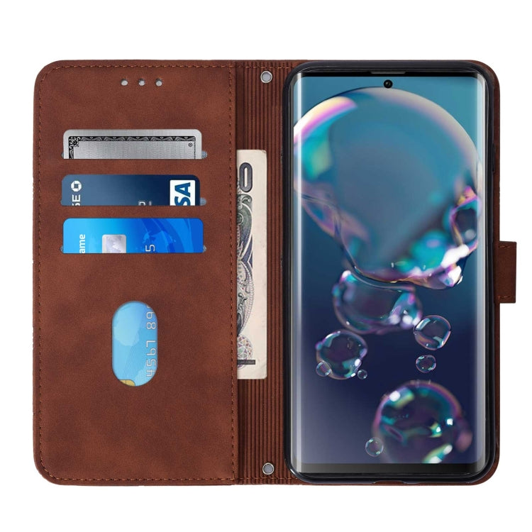 For Sharp Aquos R6 Crossbody 3D Embossed Flip Leather Phone Case