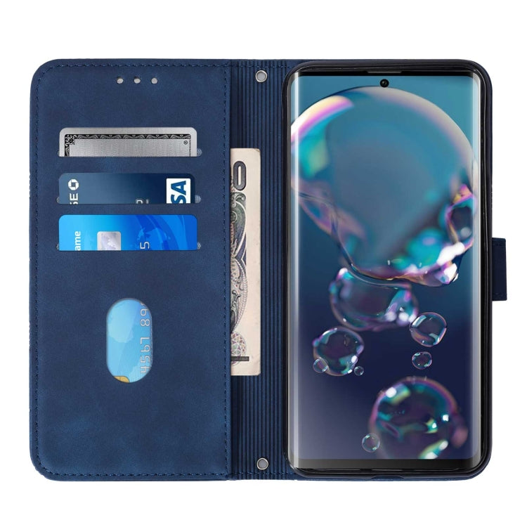 For Sharp Aquos R6 Crossbody 3D Embossed Flip Leather Phone Case