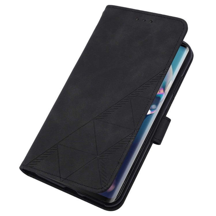 For Sharp Aquos R6 Crossbody 3D Embossed Flip Leather Phone Case