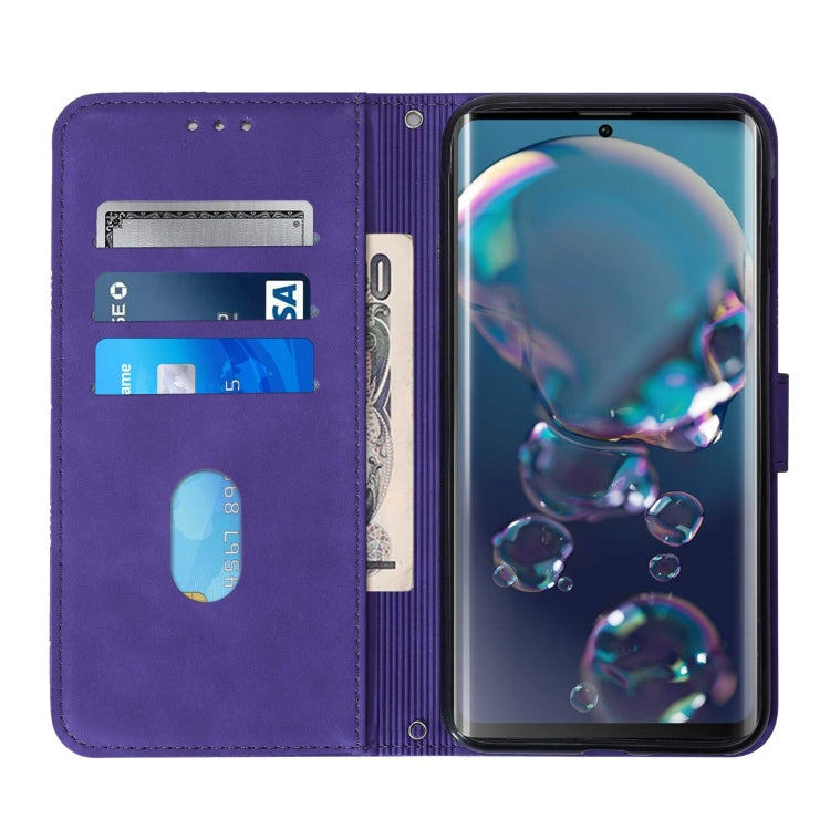 For Sharp Aquos R6 Crossbody 3D Embossed Flip Leather Phone Case