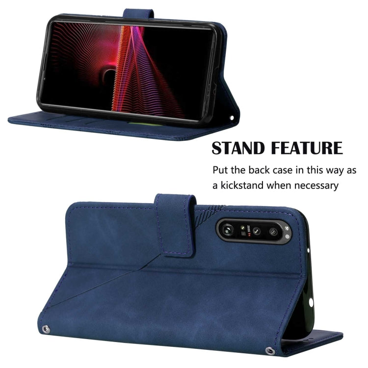 For Sony Xperia 1 III Crossbody 3D Embossed Flip Leather Phone Case