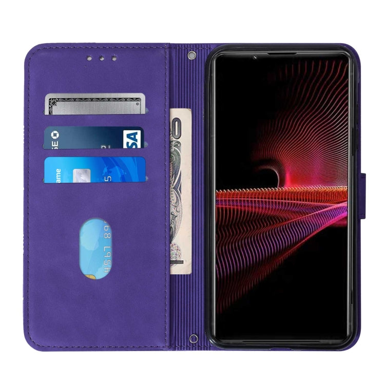 For Sony Xperia 1 III Crossbody 3D Embossed Flip Leather Phone Case