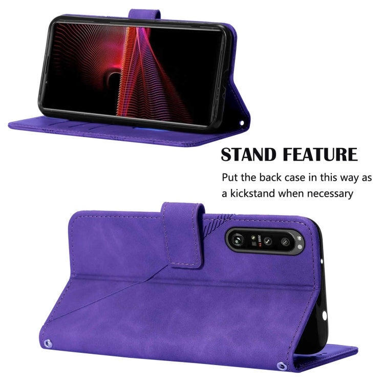 For Sony Xperia 1 III Crossbody 3D Embossed Flip Leather Phone Case