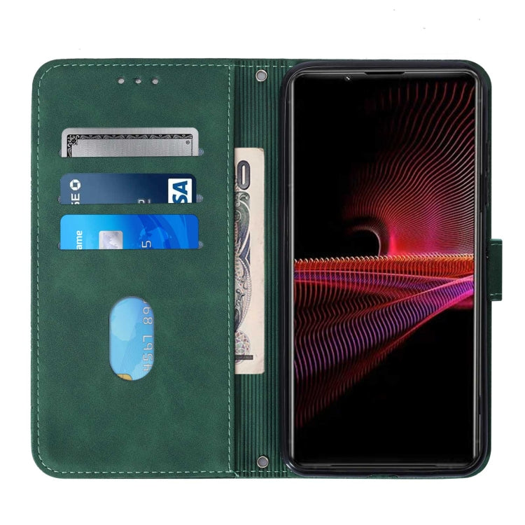 For Sony Xperia 1 III Crossbody 3D Embossed Flip Leather Phone Case