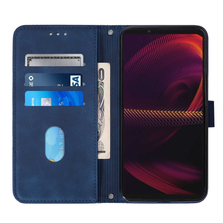 For Sony Xperia 5 III Crossbody 3D Embossed Flip Leather Phone Case