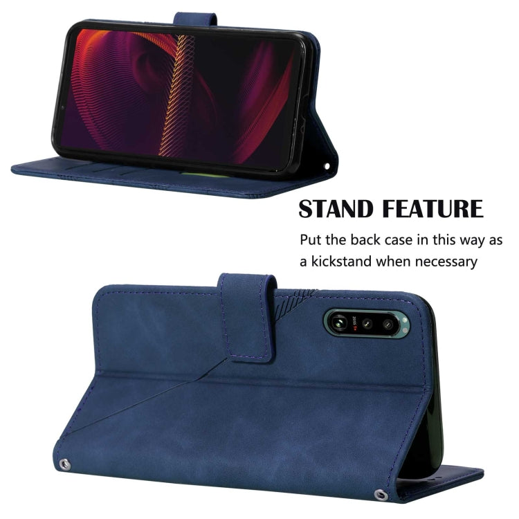 For Sony Xperia 5 III Crossbody 3D Embossed Flip Leather Phone Case