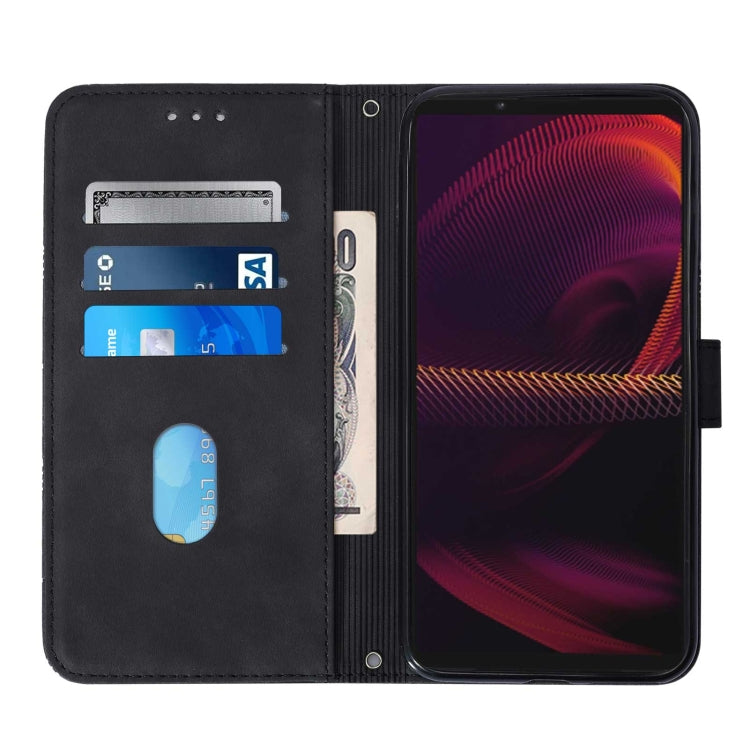 For Sony Xperia 5 III Crossbody 3D Embossed Flip Leather Phone Case
