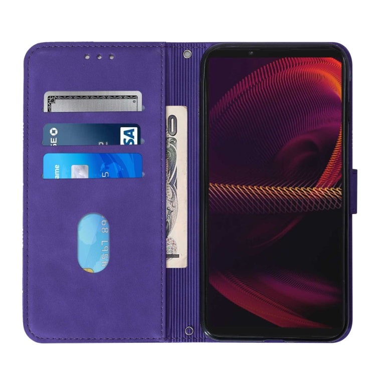 For Sony Xperia 5 III Crossbody 3D Embossed Flip Leather Phone Case