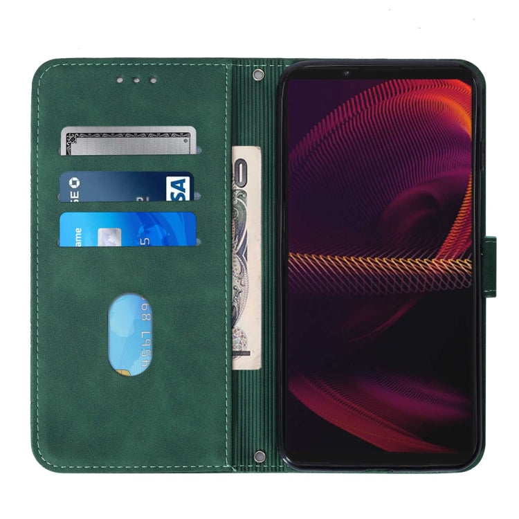 For Sony Xperia 5 III Crossbody 3D Embossed Flip Leather Phone Case
