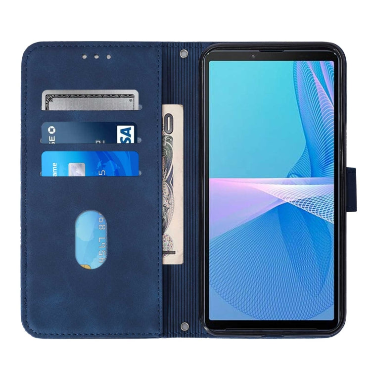 For Sony Xperia 10 III Crossbody 3D Embossed Flip Leather Phone Case