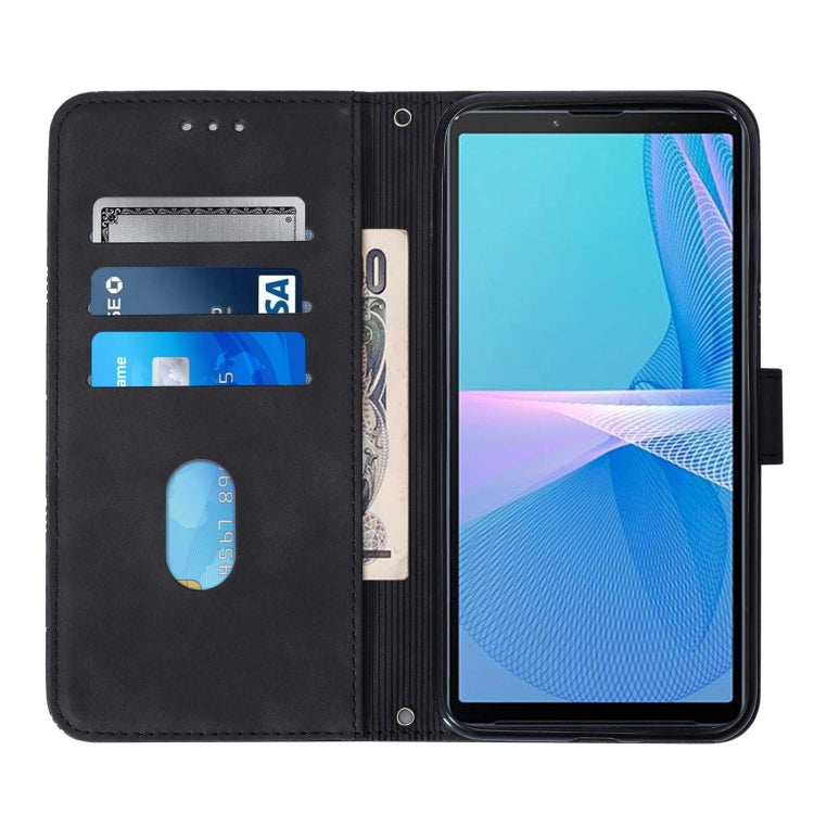 For Sony Xperia 10 III Crossbody 3D Embossed Flip Leather Phone Case