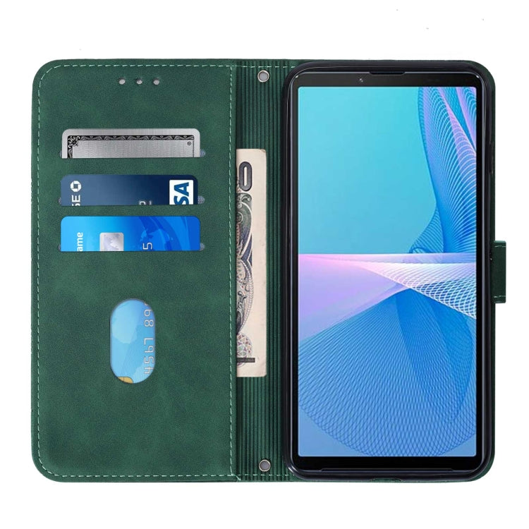For Sony Xperia 10 III Crossbody 3D Embossed Flip Leather Phone Case