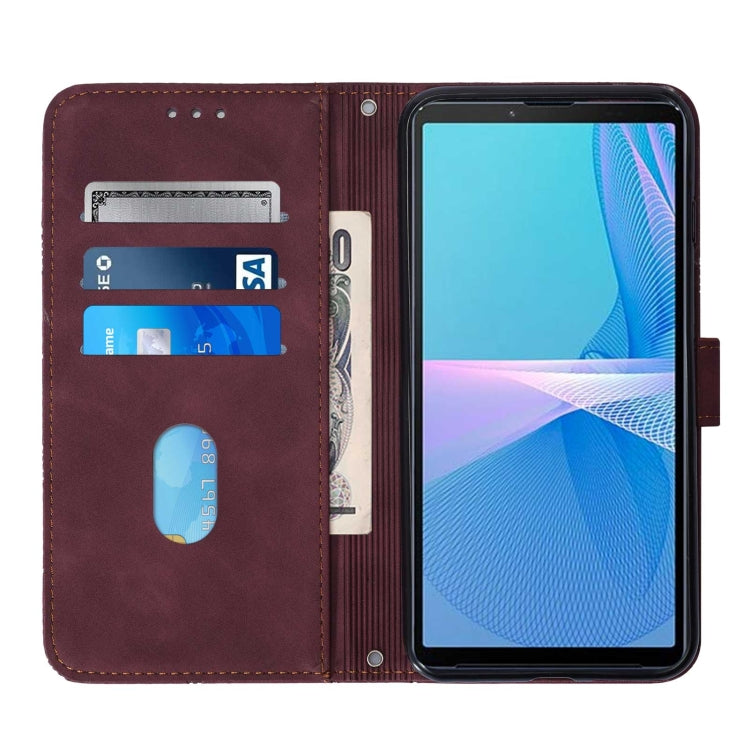 For Sony Xperia 10 III Crossbody 3D Embossed Flip Leather Phone Case