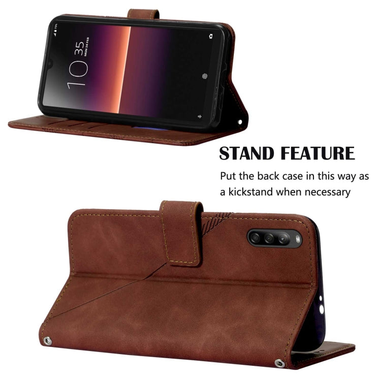 For Sony Xperia L4 Crossbody 3D Embossed Flip Leather Phone Case
