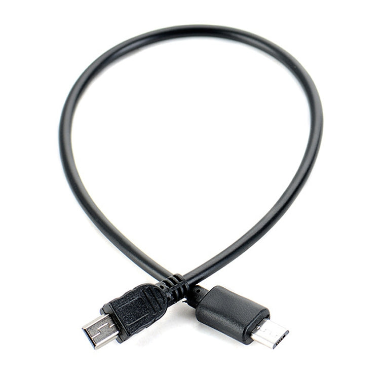 5 PCS 30cm Mini 5 Pin USB to Micro USB OTG Phone Data Cable for Canon(Black)