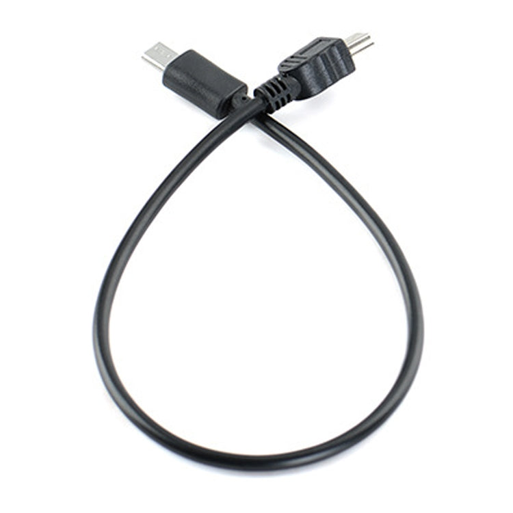 5 PCS 30cm Mini 5 Pin USB to Micro USB OTG Phone Data Cable for Canon(Black)