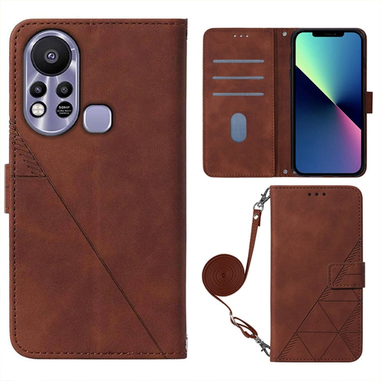 For Infinix Hot 11S NFC X6812B Crossbody 3D Embossed Flip Leather Phone Case