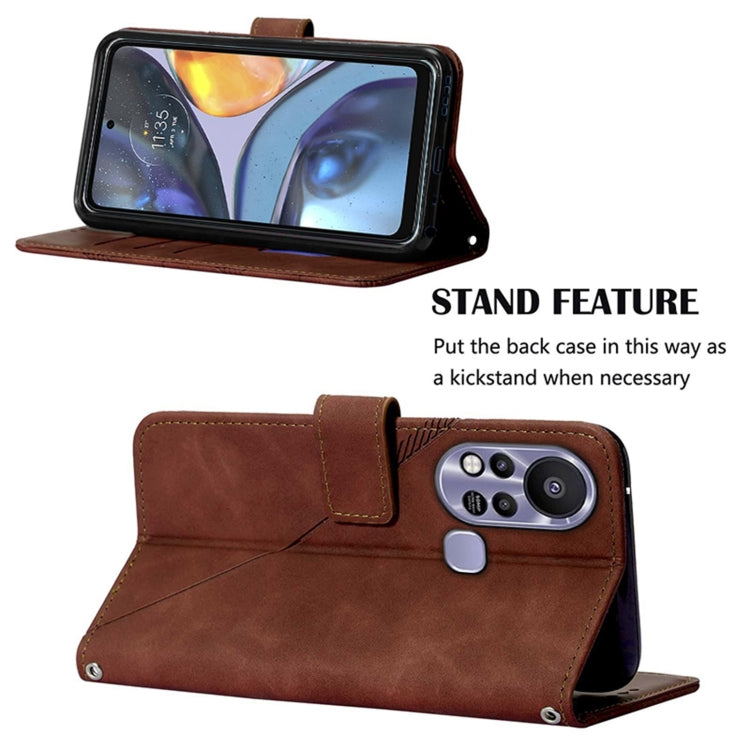 For Infinix Hot 11S NFC X6812B Crossbody 3D Embossed Flip Leather Phone Case